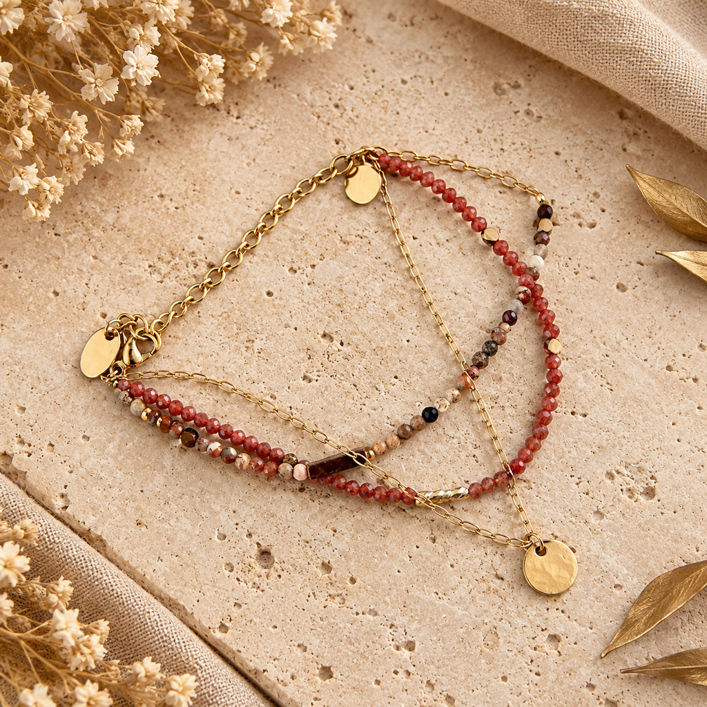 Bracelet Éclat Précieux – 3 Rangs