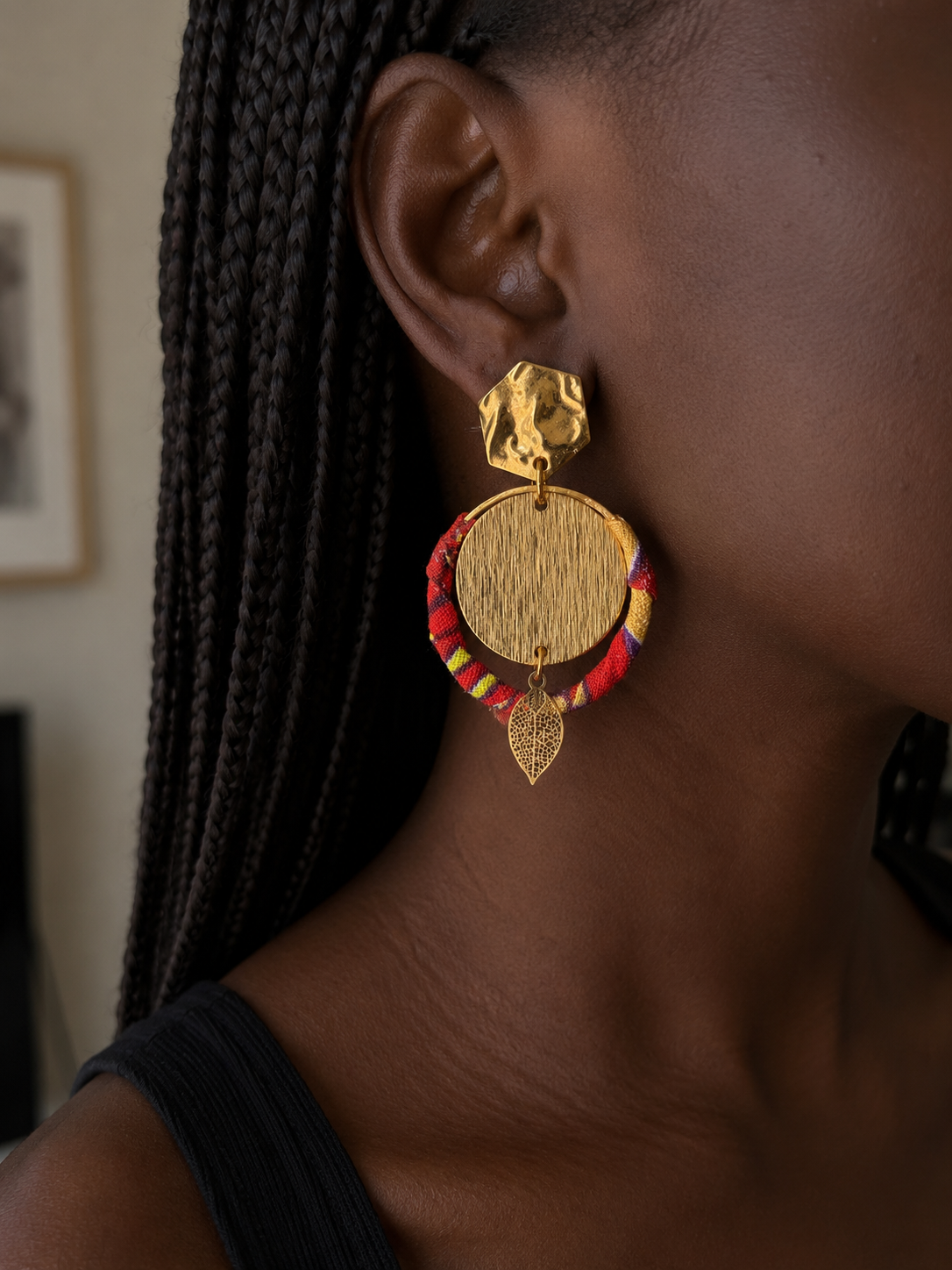 Boucles d’oreilles wax dorées Zuri