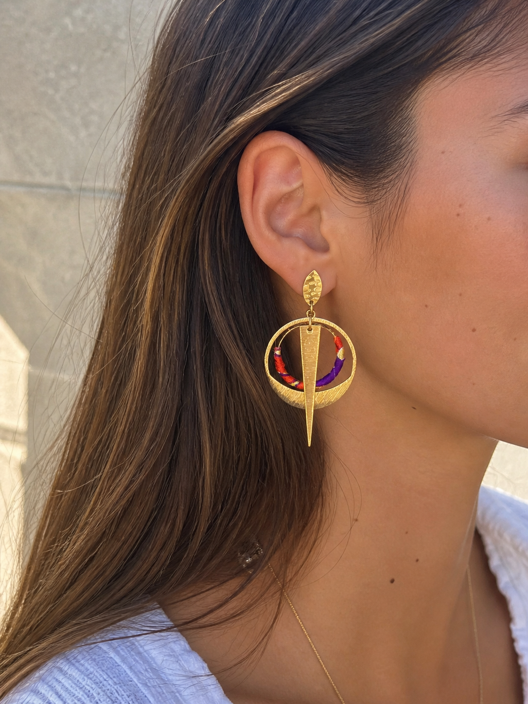 Boucles d’oreilles Éclipse dorée