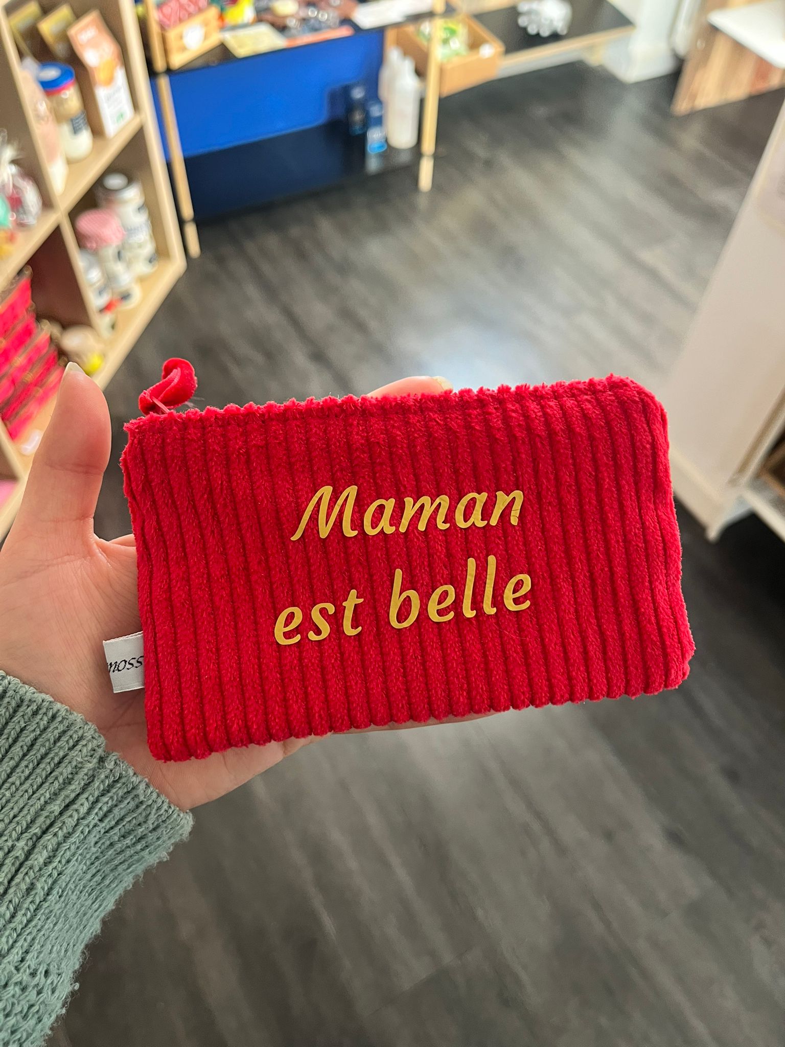 Trousse velours rouge