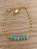 Bracelet éclat d’or Amazonite