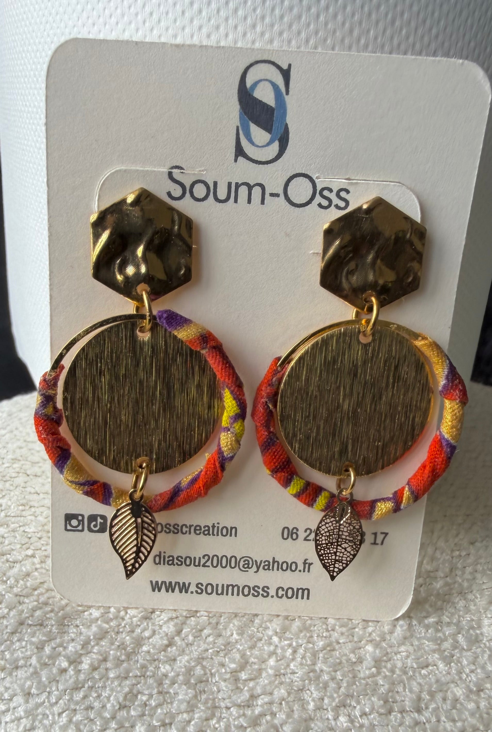 Boucles d’oreilles wax dorées Zuri