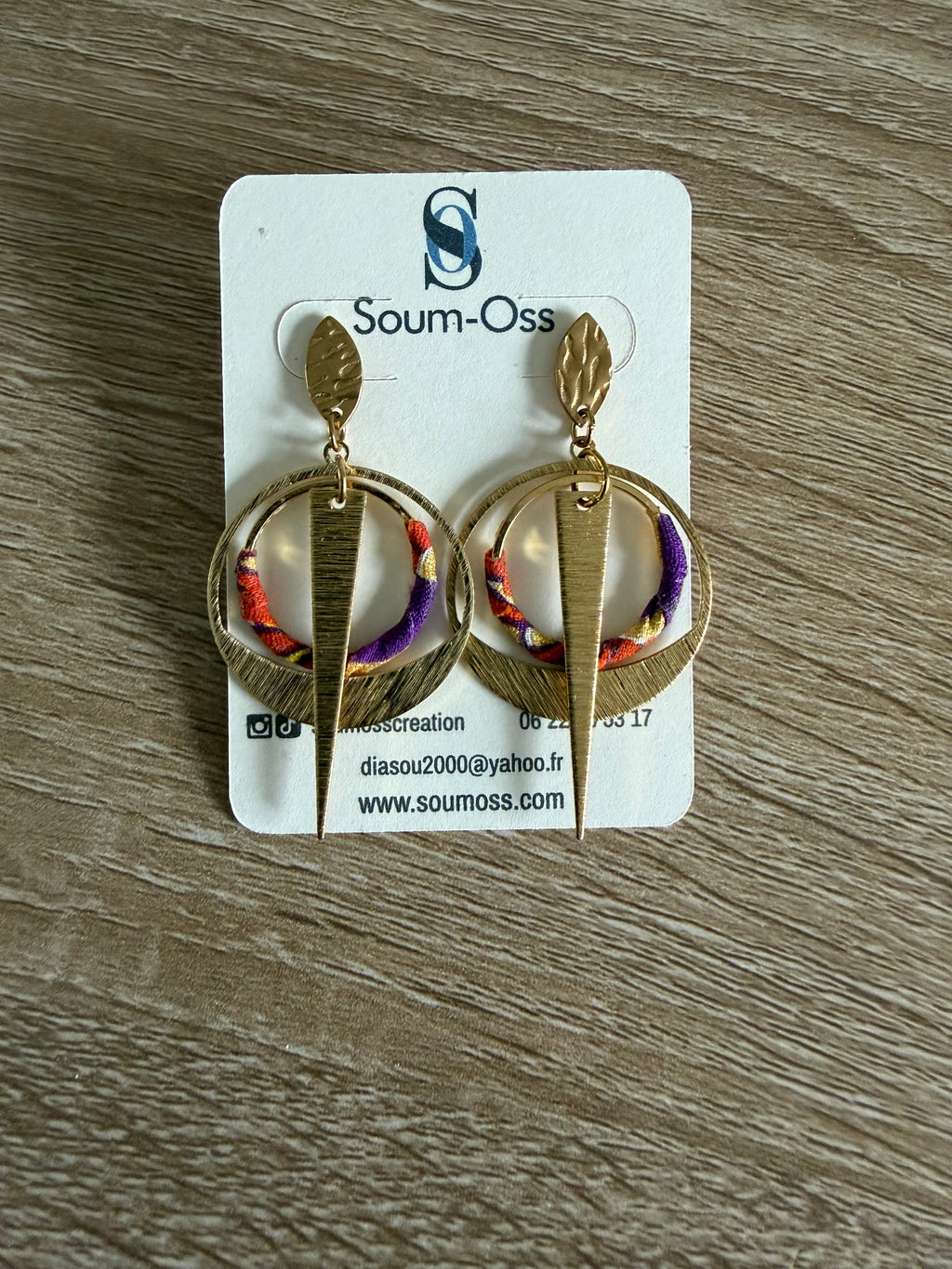 Boucles d’oreilles Éclipse dorée