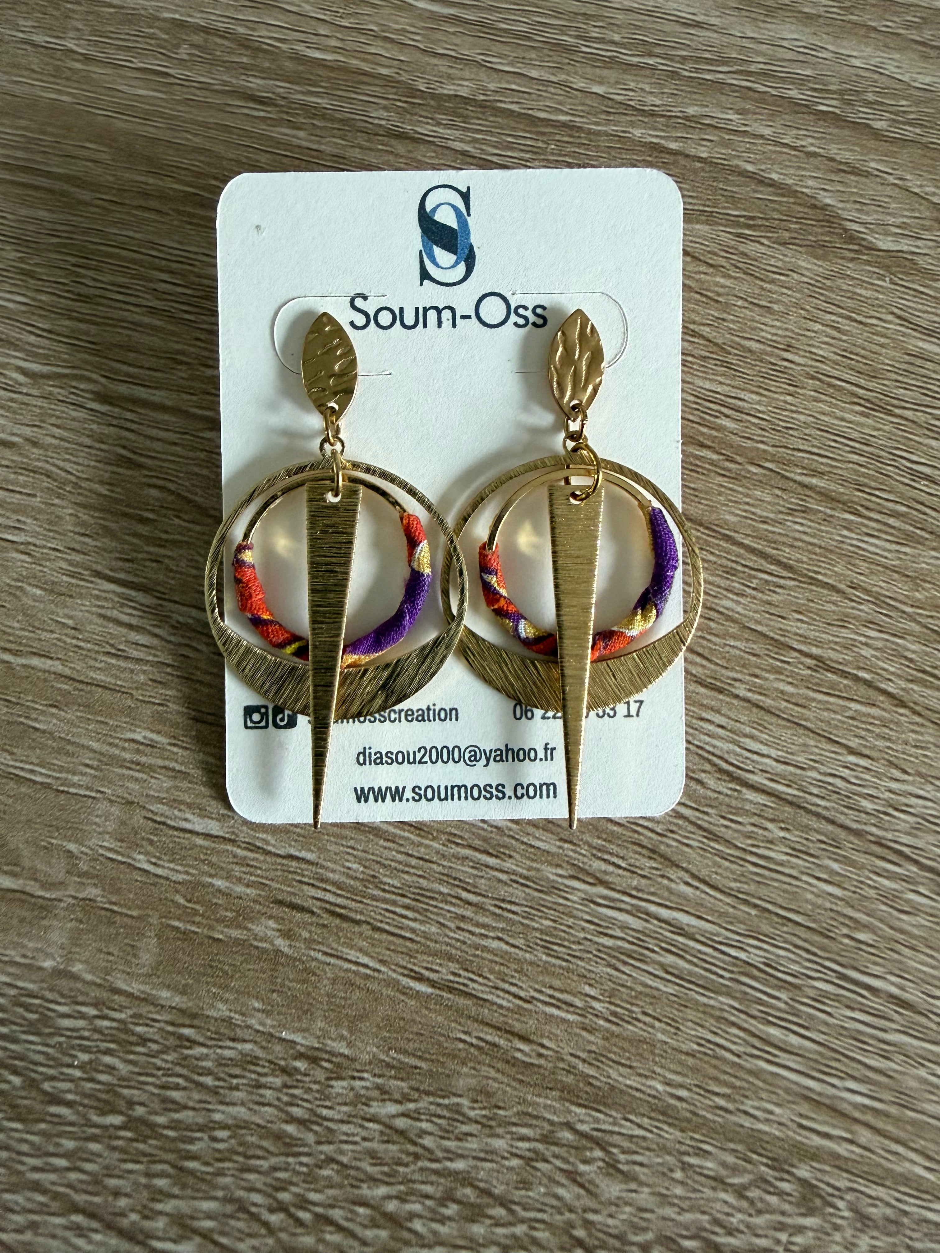 Boucles d’oreilles Éclipse dorée