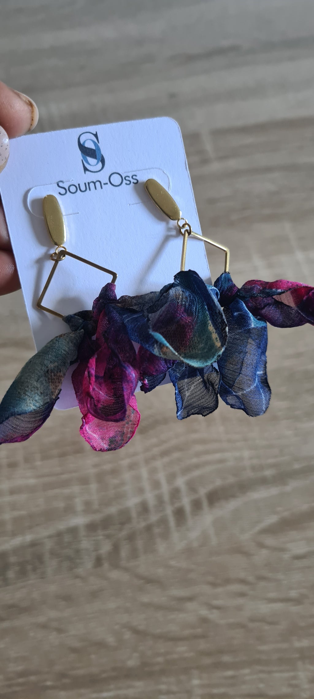 Boucles d'oreilles foulard