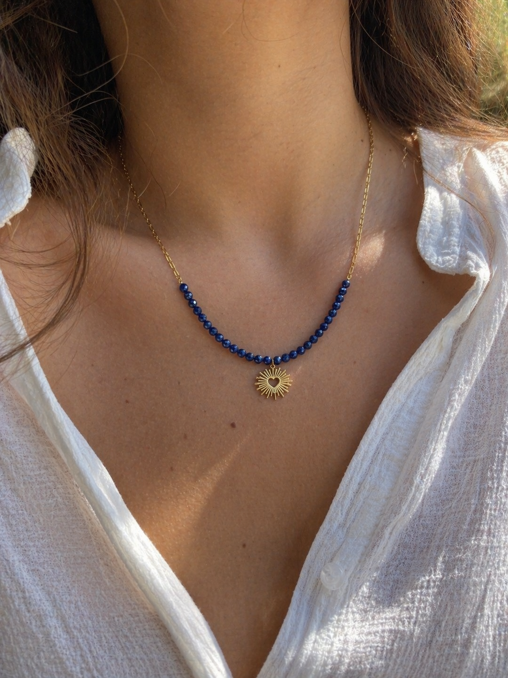 Collier céleste Lapis