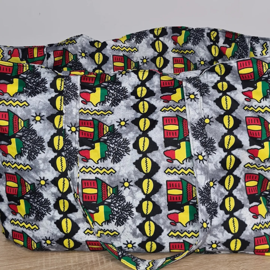Grand tote bag en wax