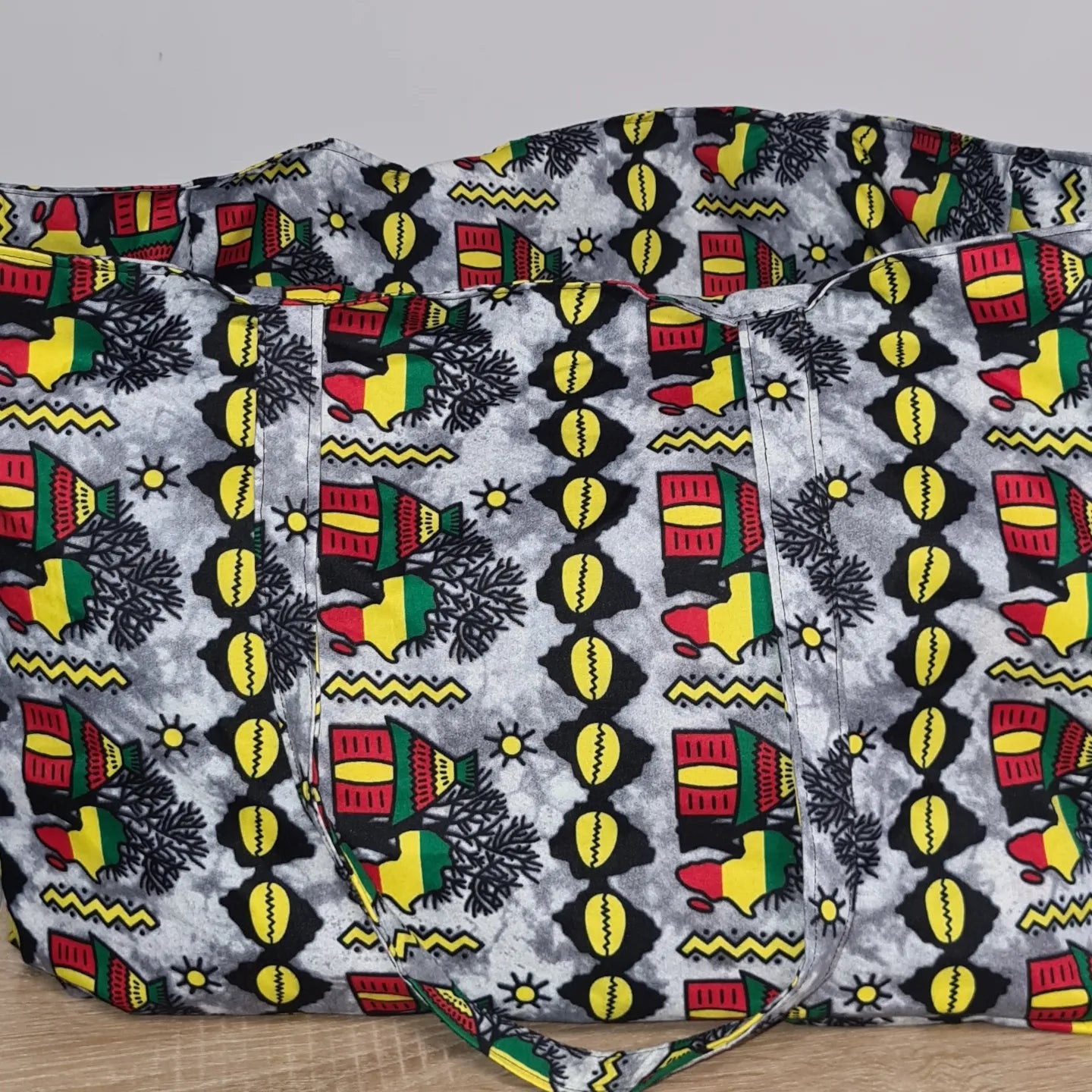Grand tote bag en wax