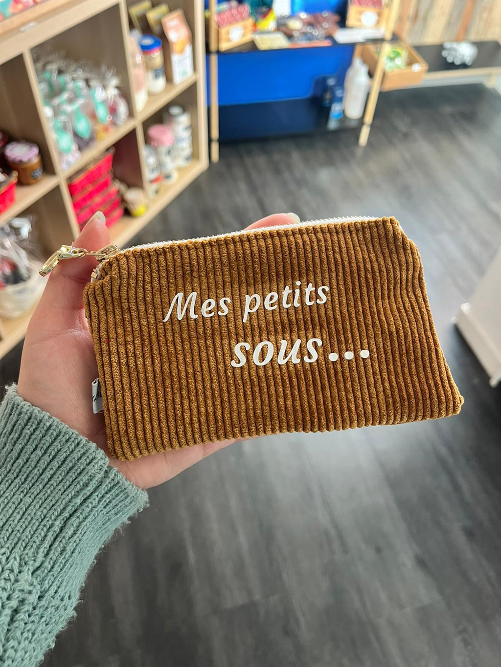 Trousse velours bronze