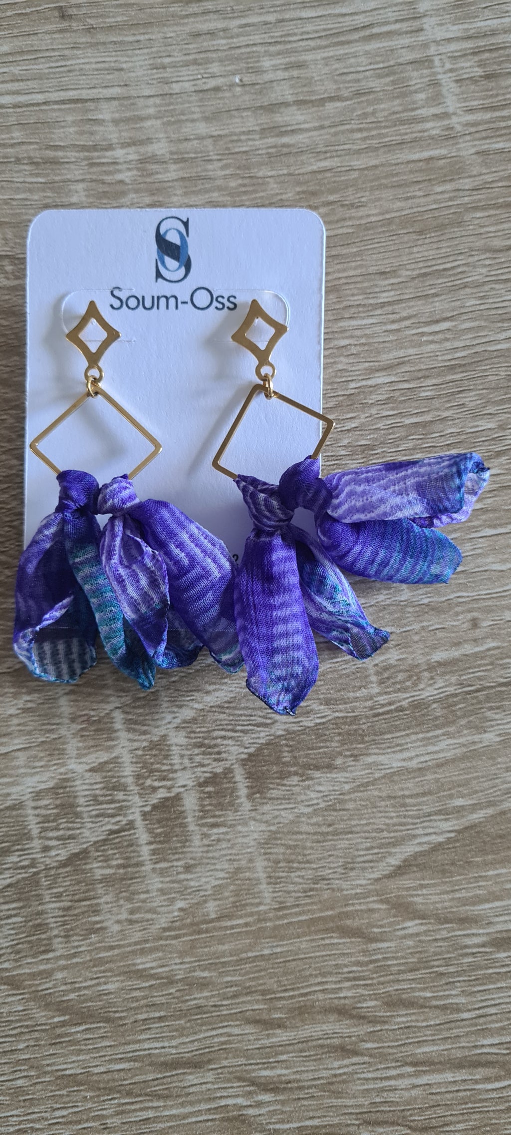 Boucles d'oreilles foulard