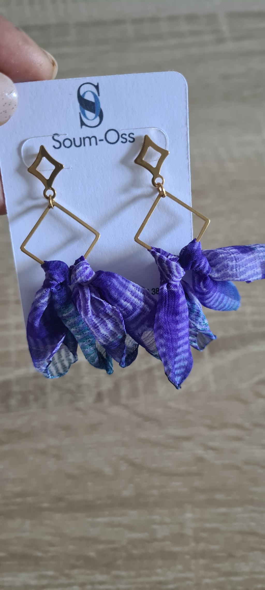 Boucles d'oreilles foulard