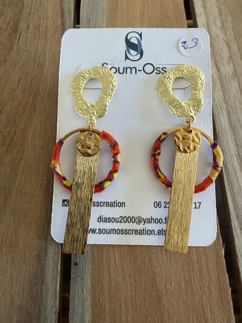 Boucles d'oreille Zina Wax