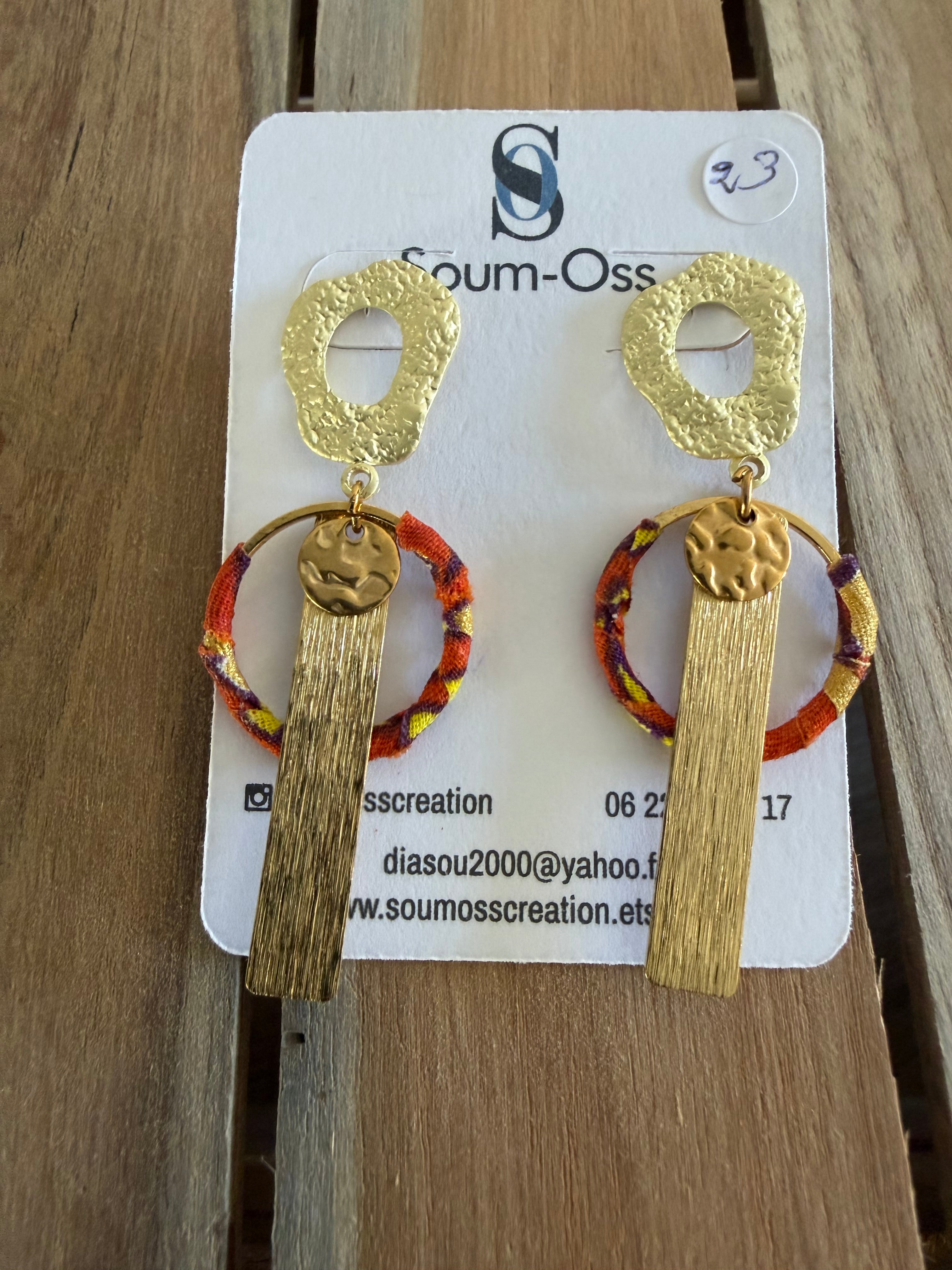 Boucles d'oreille Zina Wax