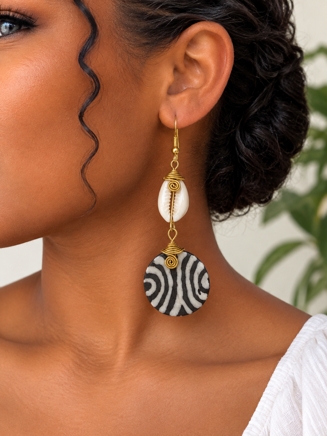 Boucles d'oreilles Zébra