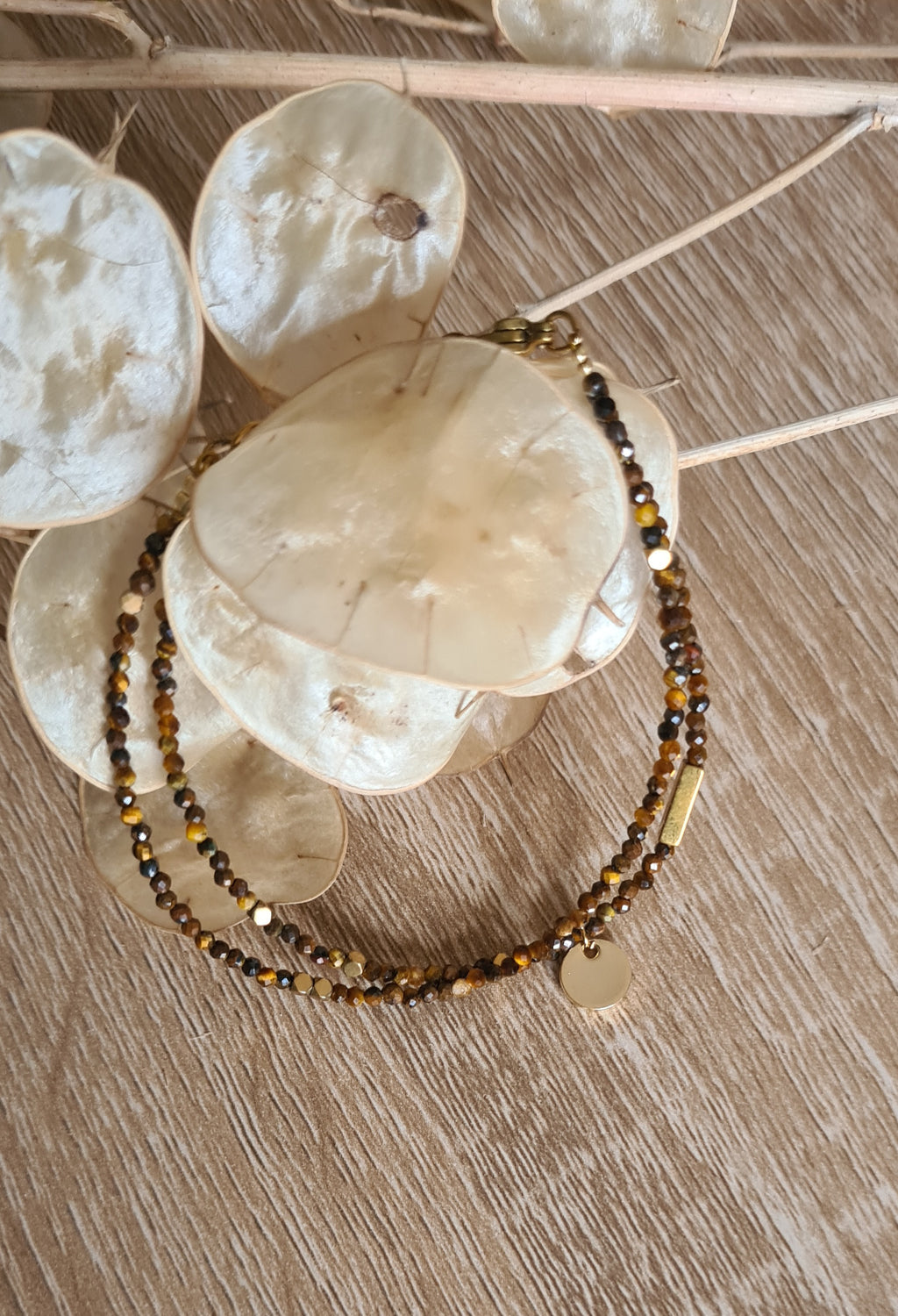 Bracelet multirang en pierre naturelle