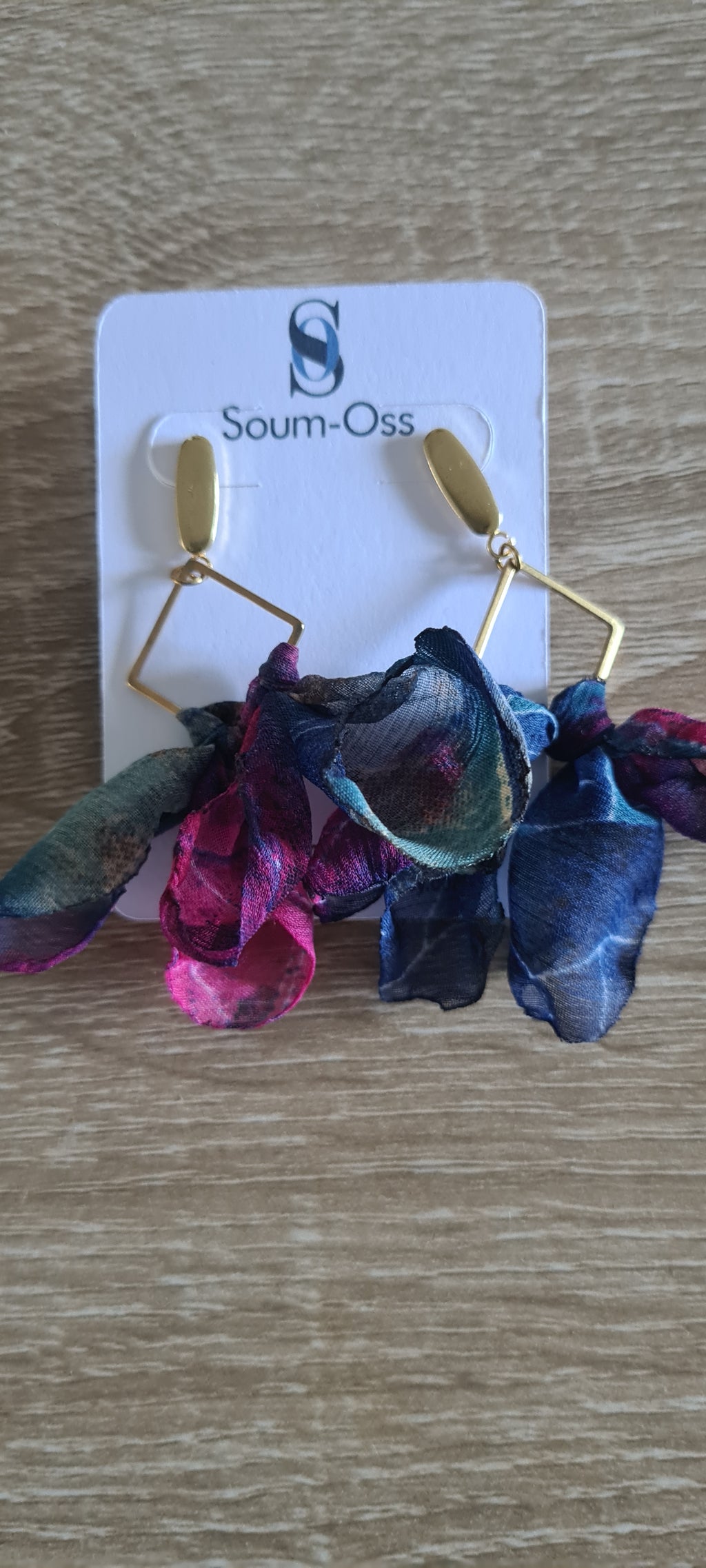 Boucles d'oreilles foulard