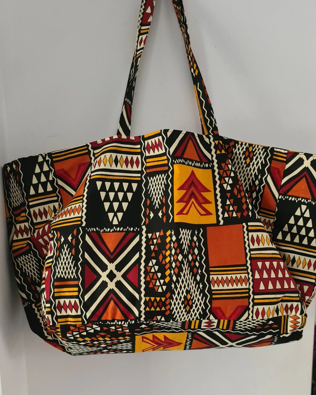 Grand tote bag en wax
