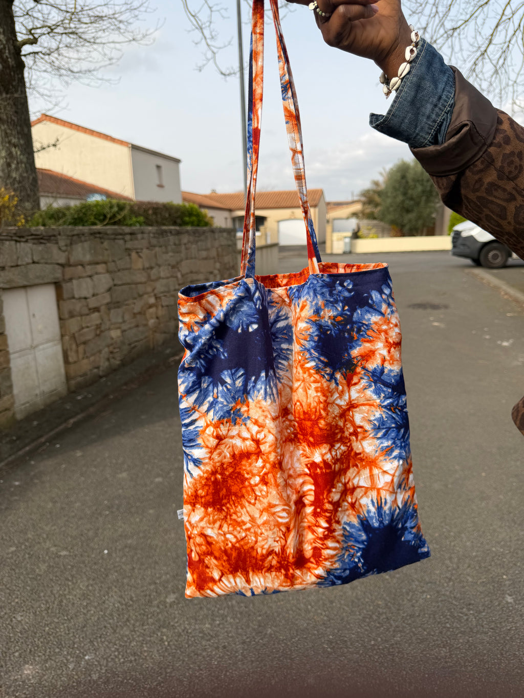 Tote bag en wax Soleil